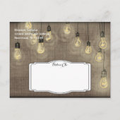 ライト素朴Burlap日付ポストカードの保存 案内ポストカード (裏面)