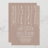 ライト結婚式招待状のかわいく素朴な一連 招待状 (正面/裏面)