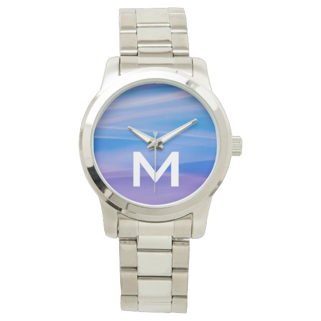 ライト絵画の抽象芸術の色の軌跡 腕時計 (正面)