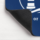 ライト航海のハウスキャプテン&ボートまたはネームブルー マウスパッド (コーナー)