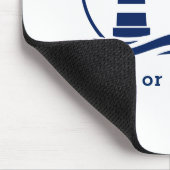 ライト航海のハウスキャプテン&ボートまたは名前ネイビー マウスパッド (コーナー)