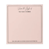 ライト赤面の机からの手書き ノートパッド (正面)