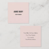 ライト赤面ピンクグレイモダンブライトはっきりしたクラシー スクエア名刺 (正面/裏面)