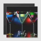 ライト違う付きマルティーニ眼鏡のカクテル (正面/裏面)