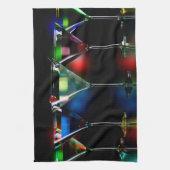 ライト違う付きマルティーニ眼鏡のカクテル キッチンタオル (縦)