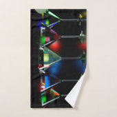 ライト違う付きマルティーニ眼鏡のカクテル バスタオルセット (ハンドタオル)