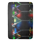 ライト違う付きマルティーニ眼鏡のカクテル バスマット (正面縦)