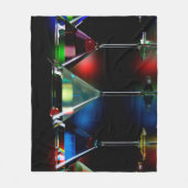 ライト違う付きマルティーニ眼鏡のカクテル フリースブランケット (正面)