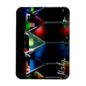 ライト違う付きマルティーニ眼鏡のカクテル マグネット (縦)