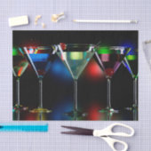 ライト違う付きマルティーニ眼鏡のカクテル 薄葉紙 (クラフト)