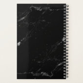 ライト金ゴールドの世界地図（黒大理石） プランナー手帳 (裏面)