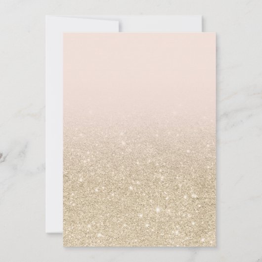 ライト金ゴールドガーリーグリッターチエレガントックキンセアニェラ 招待状 (裏面)