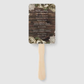 ライト金ゴールドグラムバラ素朴ウッドレース結婚ズ ハンドファン (裏面)