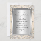 ライト金ゴールドパールヴィンテージグラマーキンセアニェラ 招待状 (裏面)