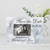 ライト雪のグリッター輝き日付を保存 セーブザデート (スタンド正面)