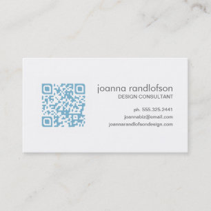 ライト青いQRコード名刺 名刺