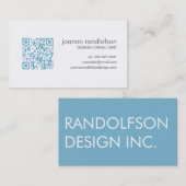 ライト青いQRコード名刺 名刺 (正面/裏面)