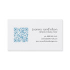 ライト青いQRコード名刺