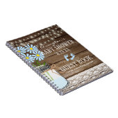 ライト青色児のシャワーのゲストブック|の一連 ノートブック (右側)