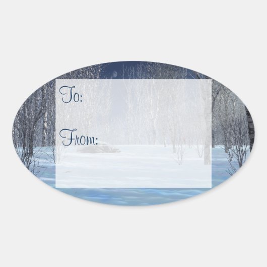 ライト静かギフトラベルシール 楕円形シール (正面)