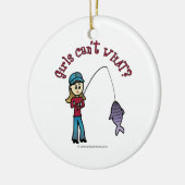 ライト魚釣りガール セラミックオーナメント (左)