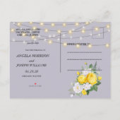 ライト黄色のフローラ保存日付 案内ポストカード (裏面)