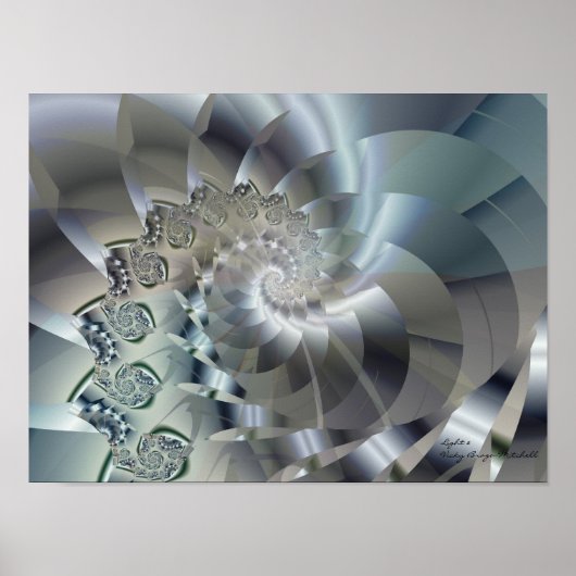 ライト2抽象芸術アート ポスター (正面)