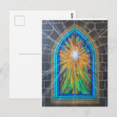 ライト3 教会 ステンドグラス ポストカード (正面/裏面)