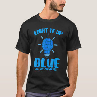 ライト・イット・アップ・ブルー パズルピース 自閉症啓発 Tシャツ