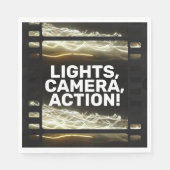 ライト、カメラ、アクション！ スタンダードランチョンナプキン (正面)