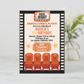 ライト カメラ アクション 映画の夜 誕生日 招待状 (スタンド正面)