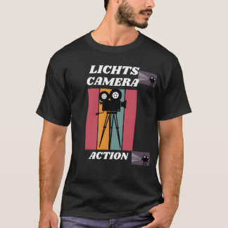 ライト カメラ アクション 笑 Tシャツ
