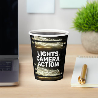 ライト、カメラ、アクション！ 紙コップ