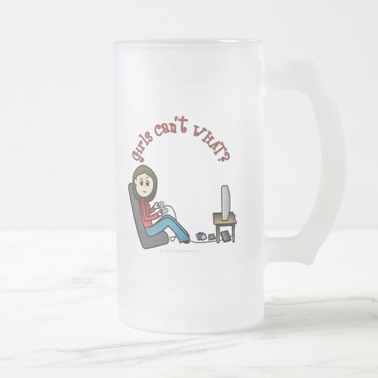 ライト·ゲーマー·ガール フロストグラスビールジョッキ (右)