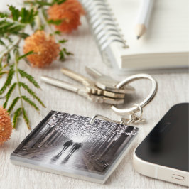 ライト、シャドウ、シンメトリ – セピア キーホルダー