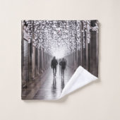 ライト、シャドウ、シンメトリ – セピア バスタオルセット (ウォッシュタオル)