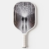 ライト、シャドウ、シンメトリ – セピア ピックルボールラケット (裏面)