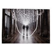 ライト、シャドウ、シンメトリ – セピア ラージペーパーバッグ (裏面)