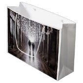 ライト、シャドウ、シンメトリ – セピア ラージペーパーバッグ (正面アングル)