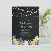 ライト&シャルボードフローラ大人の誕生日パーティー 招待状 (スタンド正面)