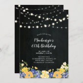 ライト&シャルボードフローラ大人の誕生日パーティー 招待状 (正面/裏面)