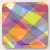 ライト ジオメトリック - プラスチック コースター (正面)