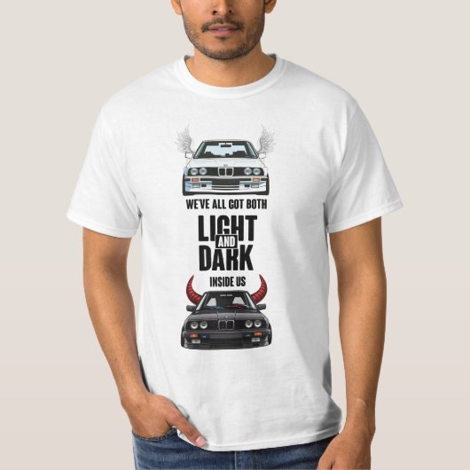 ライト&ダークサイドBMW E30 Tシャツ (正面)