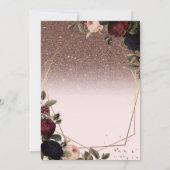 ライト、ダークフラワーがきらめくスイート16 招待状 (裏面)