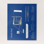 ライト・フライヤー – 飛行機の設計図スケッチ計画ABD ジグソーパズル (縦)