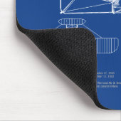 ライト・フライヤー – 飛行機の設計図スケッチ計画AD マウスパッド (コーナー)