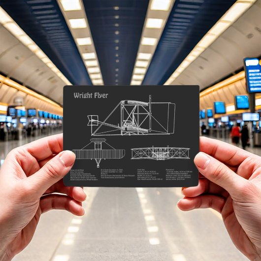 ライト・フライヤー – 飛行機の設計図スケッチ計画PD ポストカード