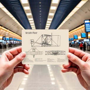ライト・フライヤー – 飛行機の設計図スケッチ計画SD ポストカード