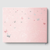 ライト ブラッシュ ピンク シルバー エレガント フォト キンセアネラ ゲストブック (裏面)