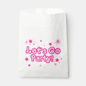 ライト & ホットピンク スパークルスターズ パーティーしよう フェイバーバッグ (正面)